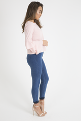 Pink Triple Frill Sleeve Top - Clara-Tops
