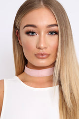 Pink Velvet Choker - Calei-Chokers