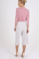 Pink Wrap Around Embroidered Bodysuit - Roisin-Bodysuits