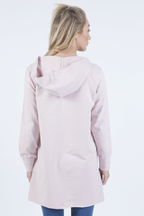 Pink Wrap Around Oversized Hoodie - Yasmin-Loungewear