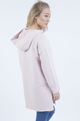 Pink Wrap Around Oversized Hoodie - Yasmin-Loungewear