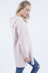 Pink Wrap Around Oversized Hoodie - Yasmin-Loungewear