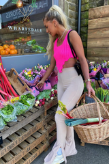 Pink Distressed Knit Crop Top - Dani