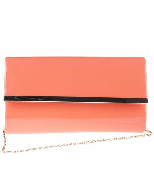 Plate Detail Patent Clutch - Bella-Bags