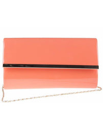 Plate Detail Patent Clutch - Bella-Bags