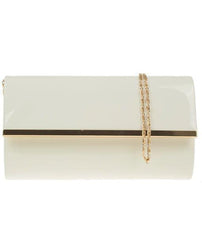Plate Detail Patent Clutch - Bella-Bags