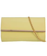 Plate Detail Patent Clutch - Bella-Bags