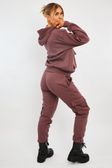 Plum Pocket Hoodie and Joggers Tracksuit - Aafiya-Tracksuits