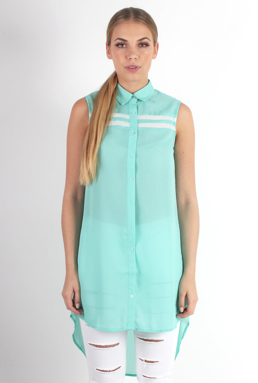 Poppy Green Long Shirt-Shirts