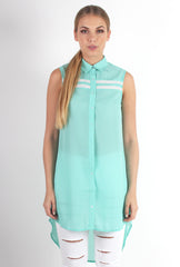 Poppy Green Long Shirt-Shirts