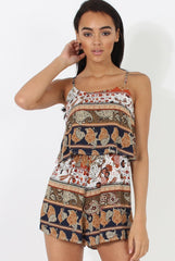 Print Layered Playsuit - Darla-Playsuits