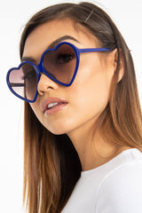 Purple Black Tinted Heart Shape Sunglasses - Elleah-Sunglasses