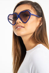 Purple Black Tinted Heart Shape Sunglasses - Elleah-Sunglasses