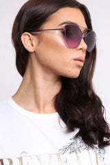 Purple Brow Bar Geometric Sunglasses - Immy-Sunglasses
