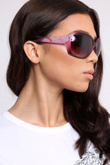 Purple Fade Pattern Chunky Frame Sunglasses - Soul-Sunglasses