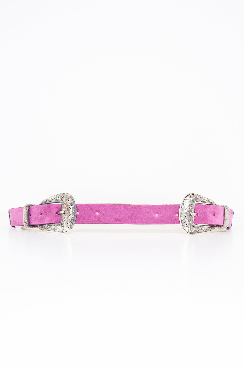 Purple Velvet Western Belt - Maddilyn-Belts