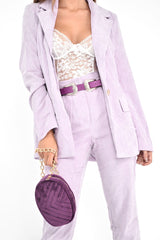 Purple Velvet Western Belt - Maddilyn-Belts