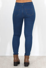 Quinn Blue High Waisted Jeans-Jeans