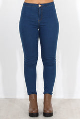 Quinn Blue High Waisted Jeans-Jeans