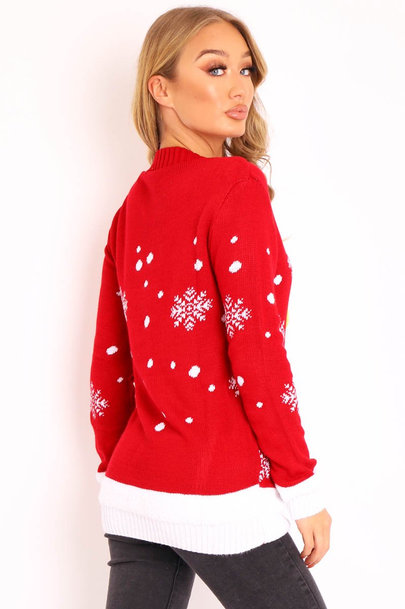 Red A Very Merry Christmas Slogan Jumper - Lotta-Jumper