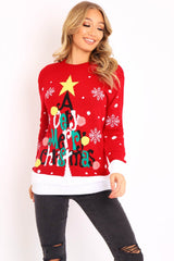 Red A Very Merry Christmas Slogan Jumper - Lotta-Jumper