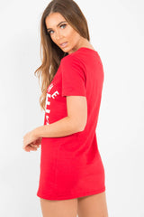 Red All the Jingle Ladies Christmas T-shirt - Ellen-Tops