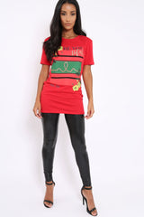 Red Be You Slogan T-shirt - Jackie-Tops