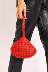 Red Beaded Mini Clutch Bag - Natally-Bags