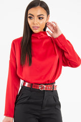 Red Black Check Patent Circle Belt - Fara-Belts