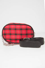 Red Black Plaid Bum Bag - Keyra-Bags