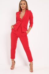 Red Blazer and Trousers Co-Ord - Rossie-Co-ords