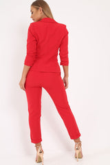 Red Blazer and Trousers Co-Ord - Rossie-Co-ords