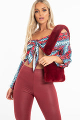 Red Blue Snake Oversized Button Down Shirt - Sopha-Shirts