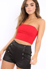 Red Boob Tube with Wrap Around Tie - Alida-Bralets