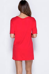 Red Boy Bye Slogan T-shirt - Leela-T-shirt