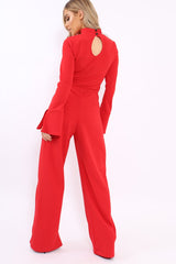 Red Button Detail Co-ord - Kendi-Co-ords