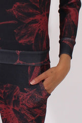 Red Floral Print Tracksuit - Aries-Tracksuits