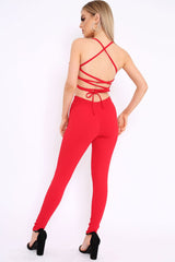 Red Frill Cami and Trousers Co-ord - Autymn-Co-ords