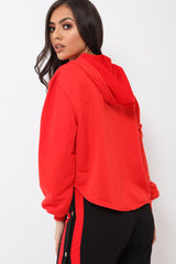 Red Girl Boss Cropped Hoodie - Kelsy-Hoodies