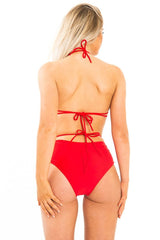 Red Heart Detail High Waist Bikini - Franki-Swimsuits