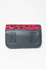 Red Leopard Faux Pony Hair Belt Bag - Melva-Bags