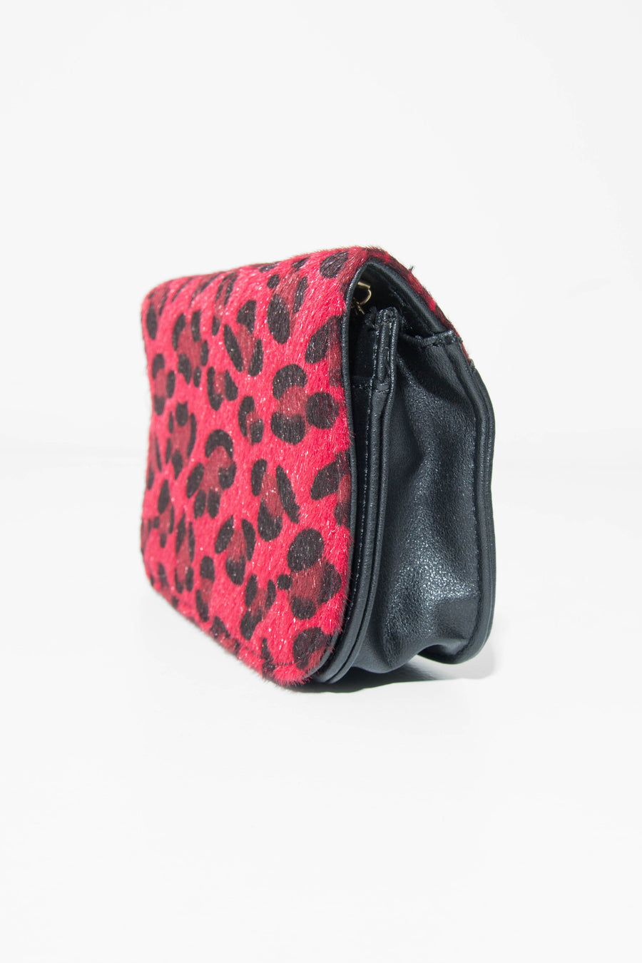 Red Leopard Faux Pony Hair Belt Bag - Melva-Bags