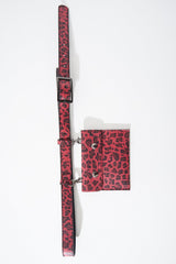 Red Leopard PU Envelope Bum Bag - Gabriana-Bags