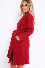 Red Long Duster Coat - Nina-Coats