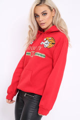 Red Loyalty Tiger Slogan Sweatshirt - Tiffanie-Hoodies