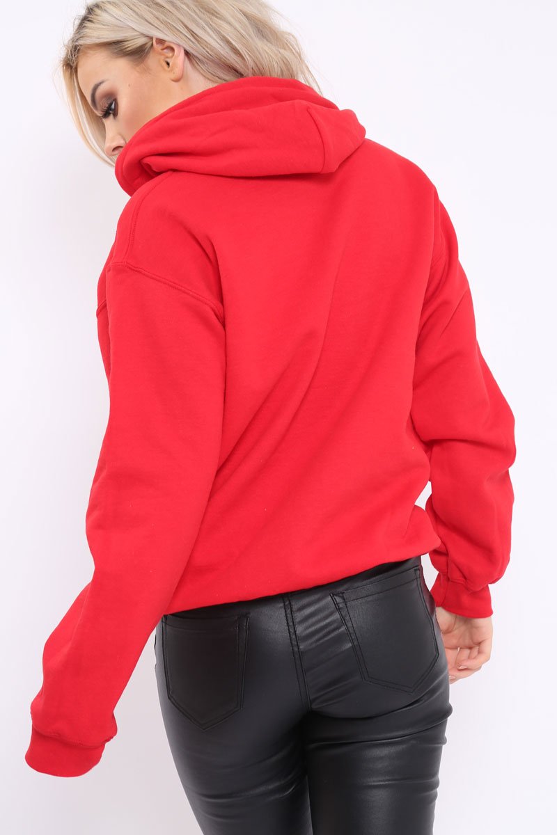 Red Loyalty Tiger Slogan Sweatshirt - Tiffanie-Hoodies