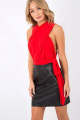 Red Multiway Slinky Bodysuit - Mindy-Bodysuits