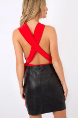 Red Multiway Slinky Bodysuit - Mindy-Bodysuits