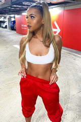 Red Oversized Joggers - Erica-Joggers