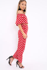 Red Polka Dot Co-Ord Set - Iselle-Co-ords